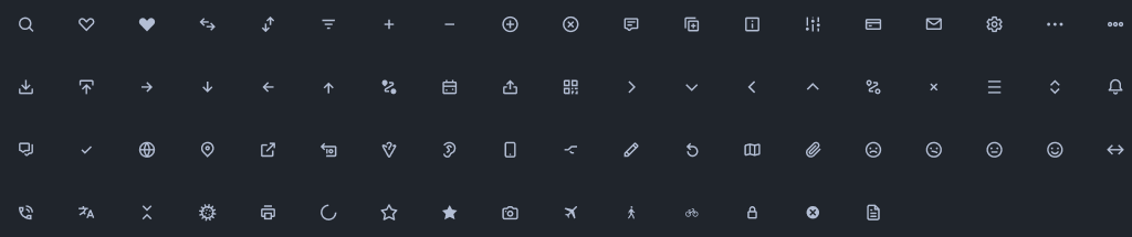 Rows of SL interface icons showing a consistent stroke and visual rhythm.